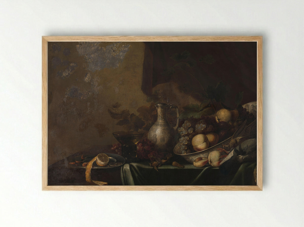 Stilleven met vruchten - Michiel Simons - Framed Print Wood
