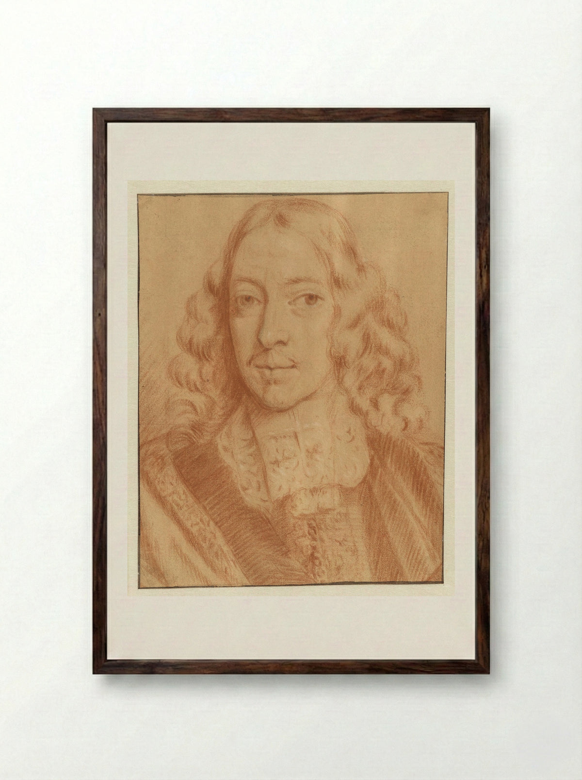 Portret van Cornelis de Witt - Jan de Baen - Framed Print Dark Wood
