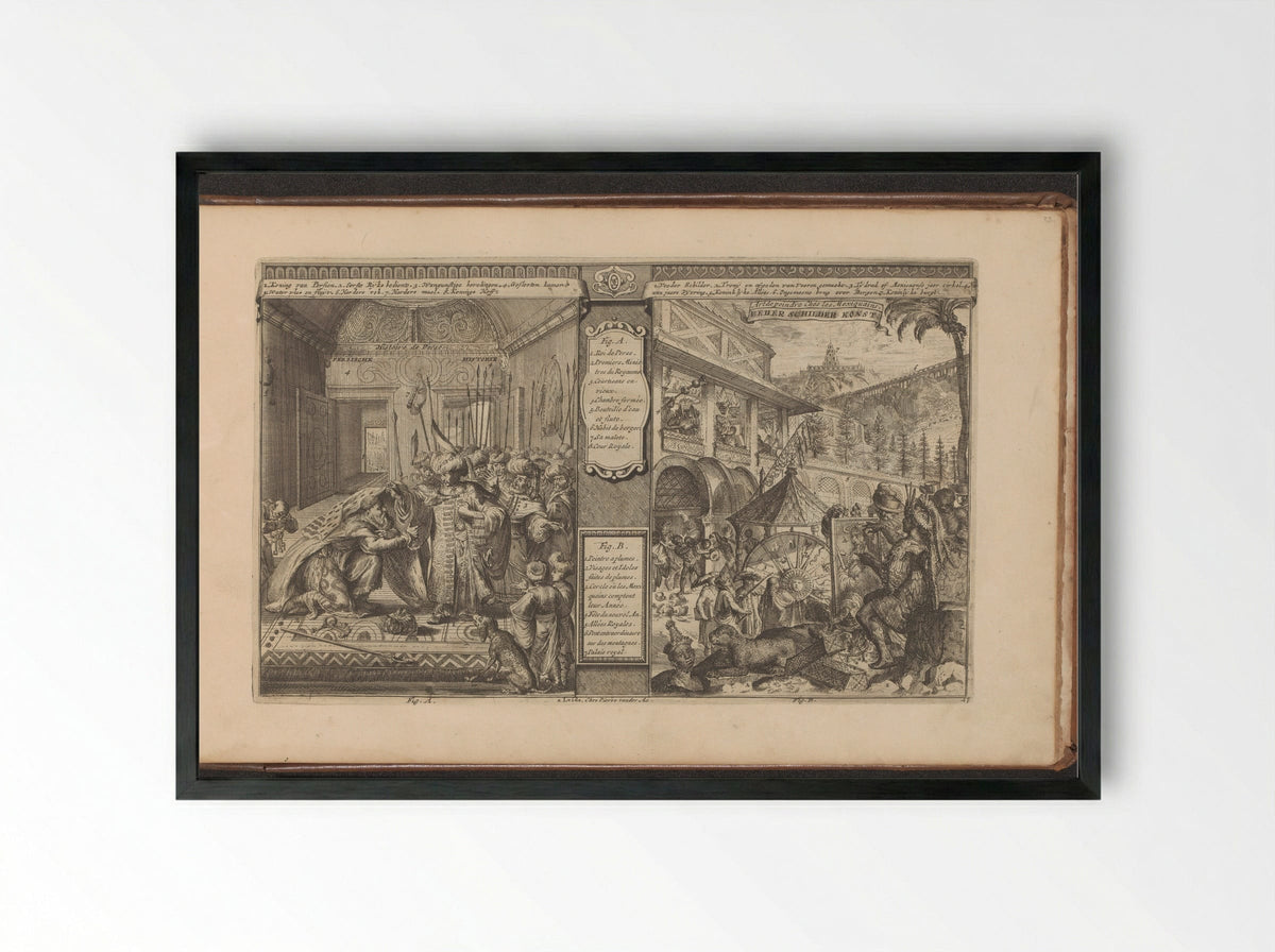 Historie van een rijksbediende in Perzië; Tijd bij de Mexicanen - Romeyn de Hooghe - Framed Print Black