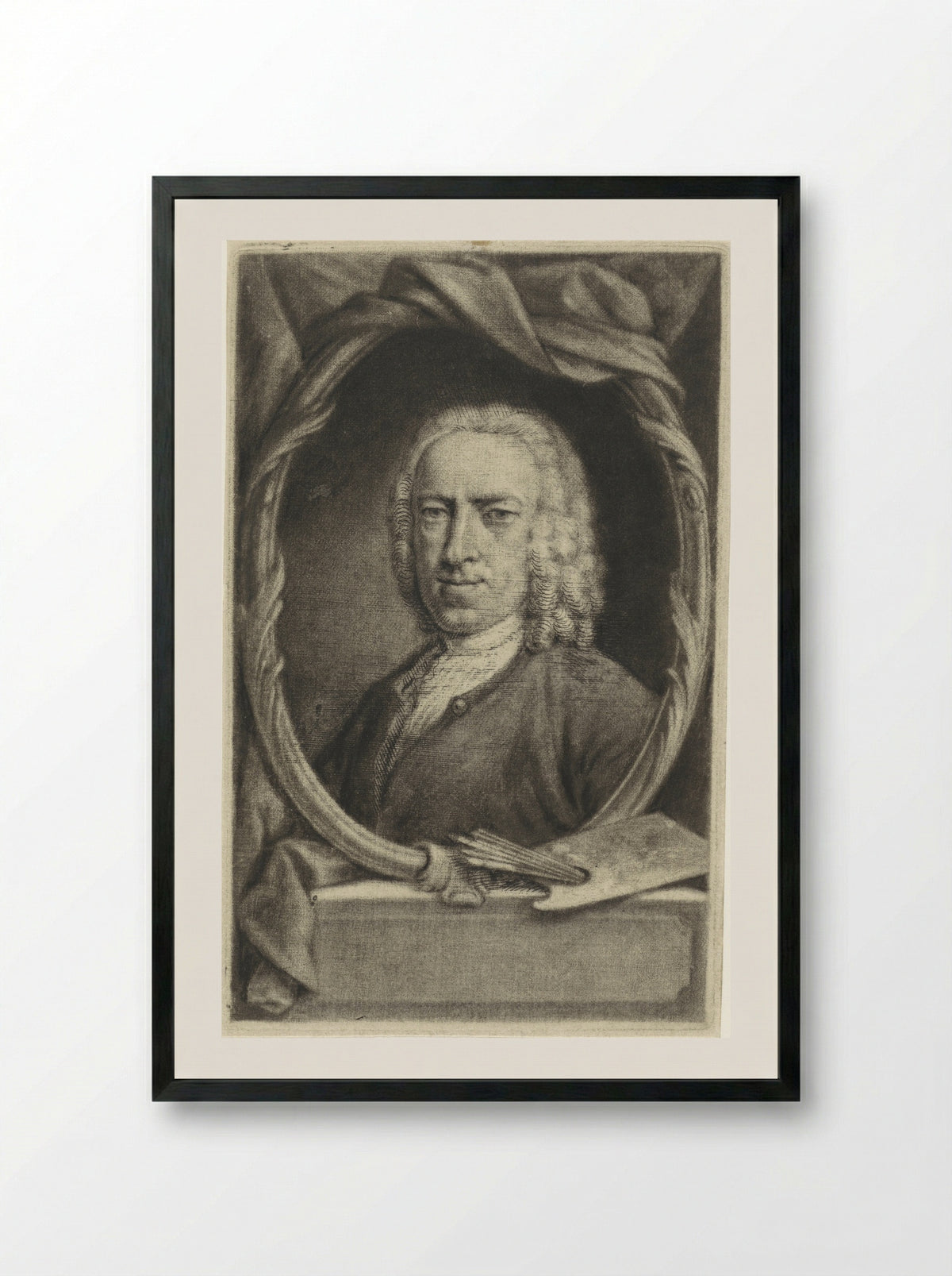 Zelfportret - Aert Schouman - Framed Print Black