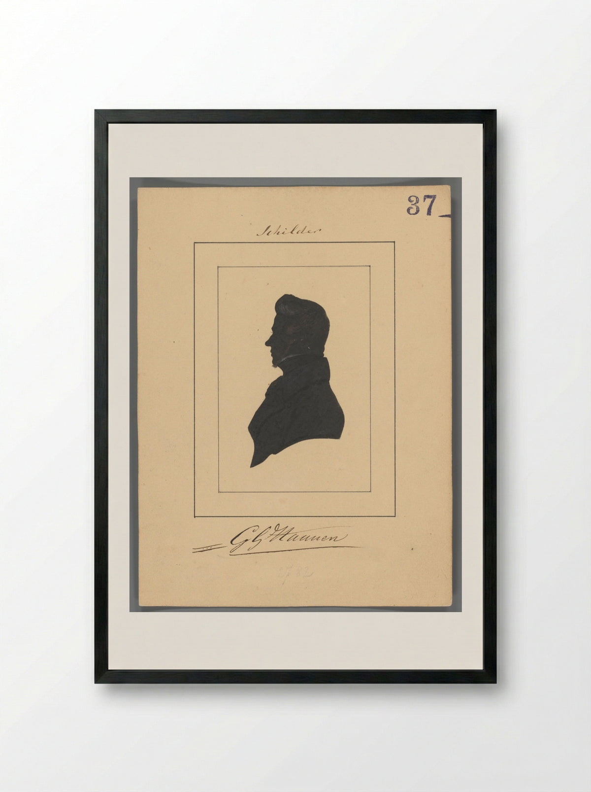 Portrait of George Gilles Haanen - Elisabeth Alida Haanen - Framed Print Black