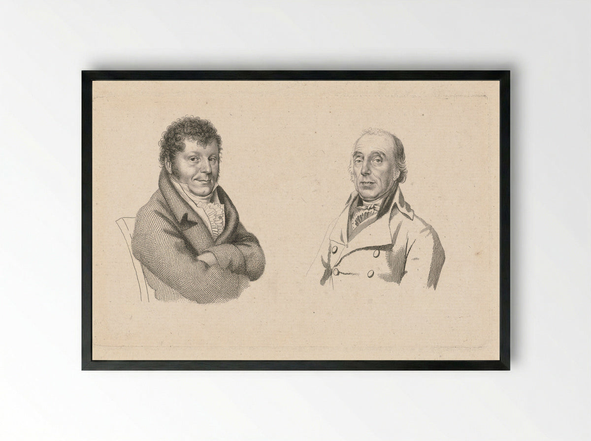 Portretten van Adriaan van der Willigen en Roeland van Eynden - Jacob Ernst Marcus - Framed Print Black