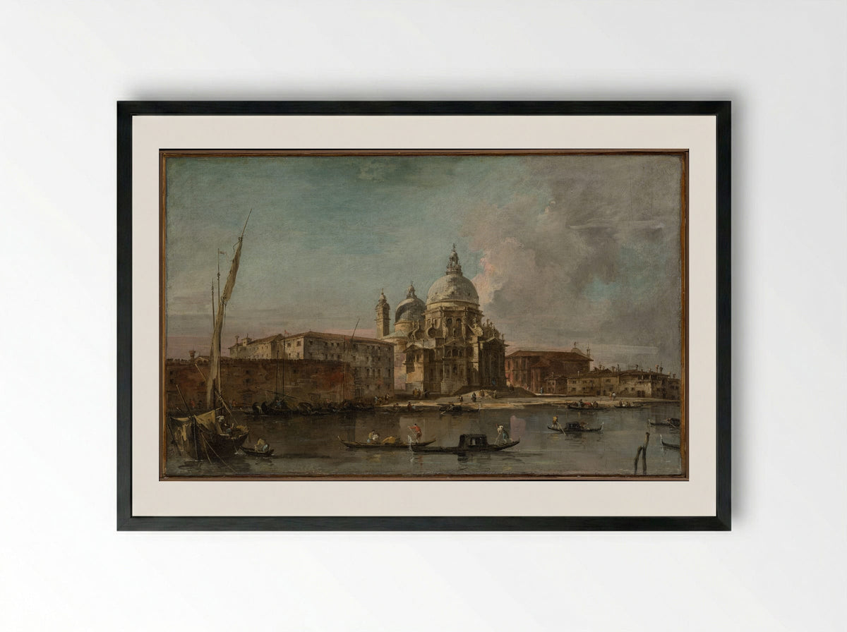 Santa Maria della Salute - Francesco Guardi - Framed Print Black