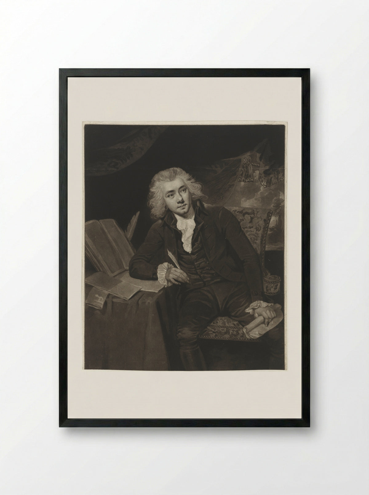 Portrait of William Wilberforce - Charles Howard Hodges - Framed Print Black