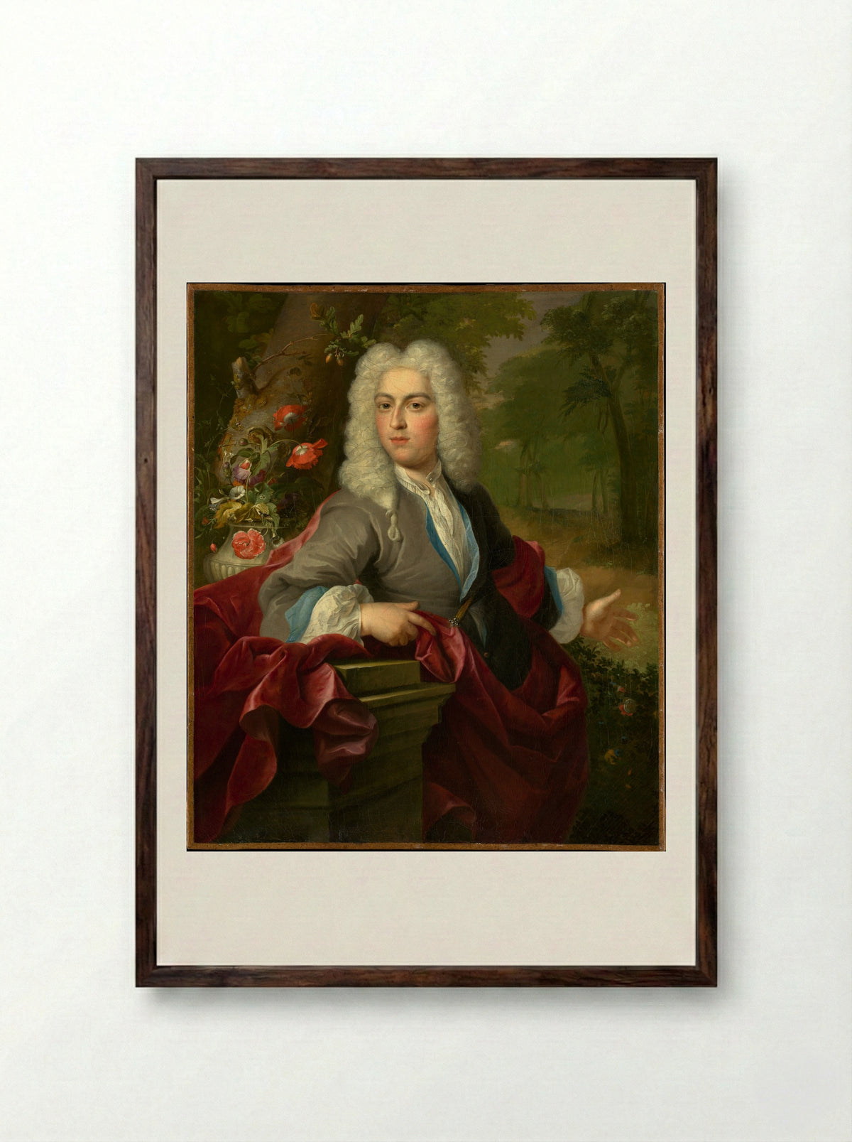 Portrait of a Man - Arnold Boonen - Framed Print Dark Wood