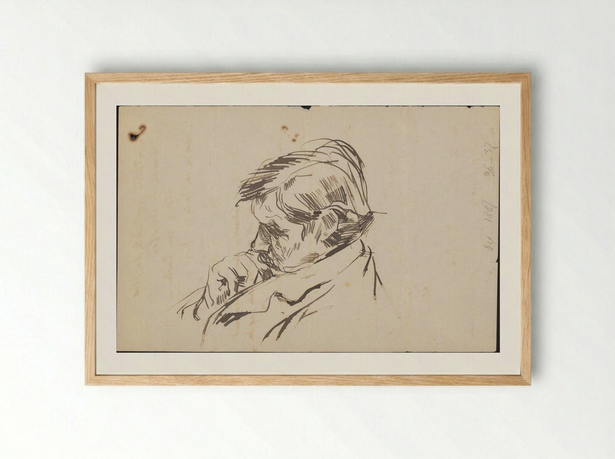 Portrait of Frederik van Eeden - Jan Veth - Framed Print Wood