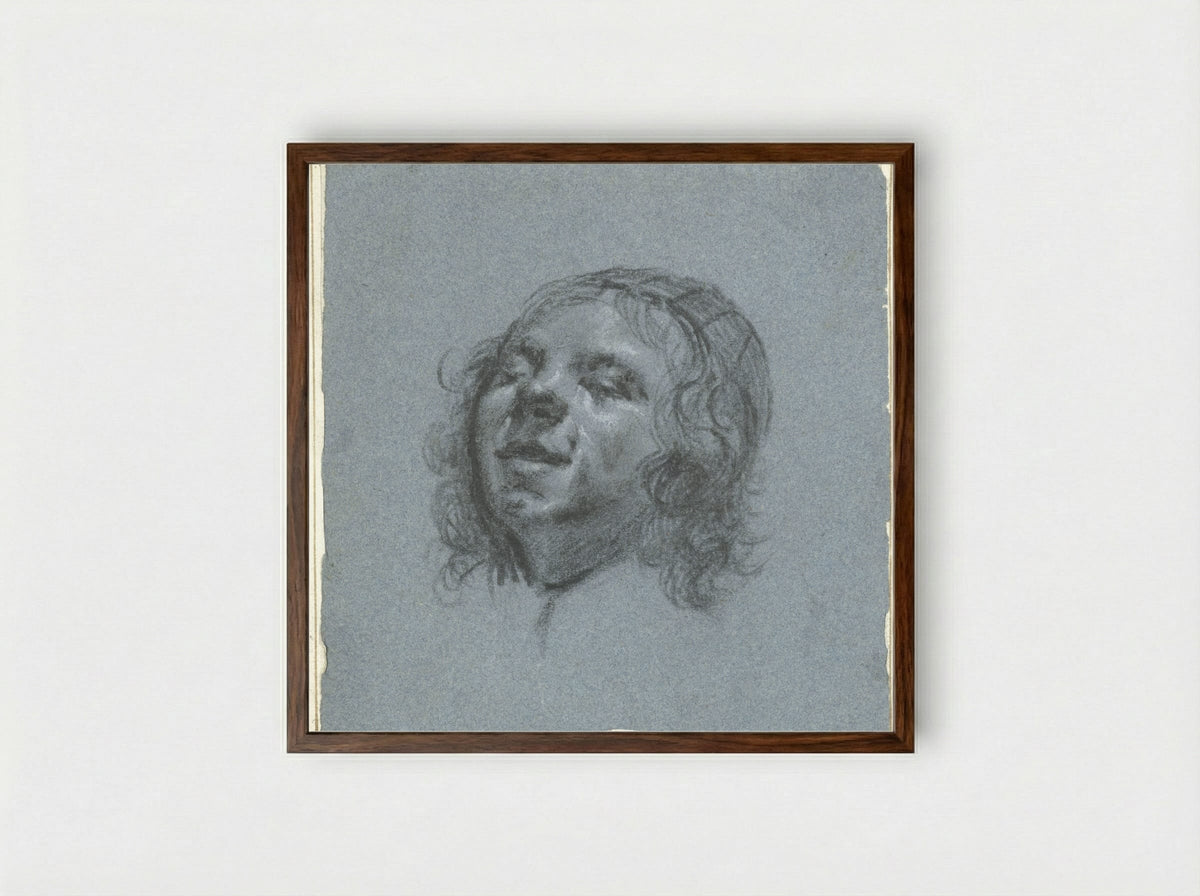 Self-Portrait - Moses ter Borch - Framed Print Dark Wood