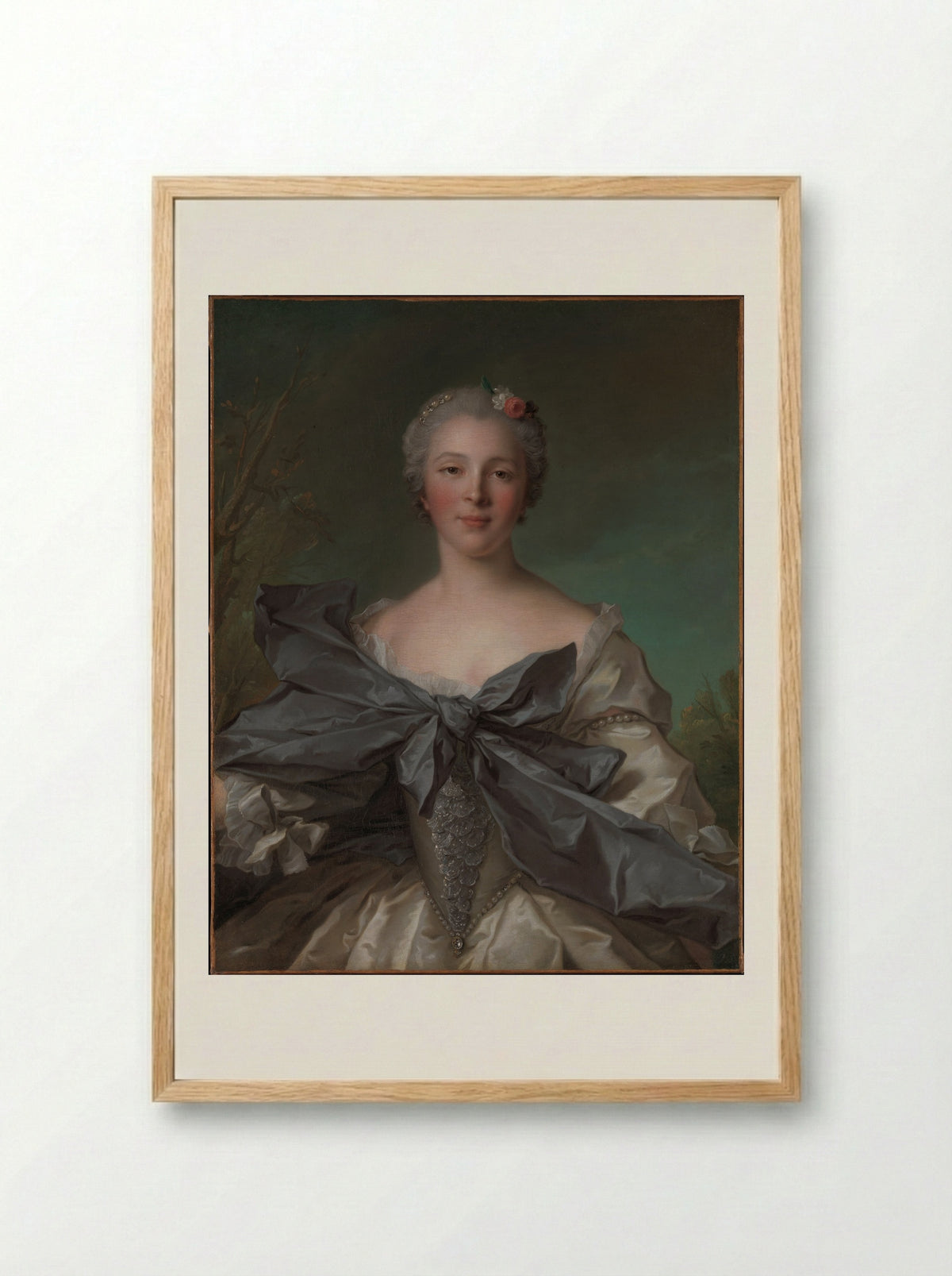 Marie Françoise de La Cropte de St. Abre, Marquise d'Argence - Jean-Marc Nattier - Framed Print Wood