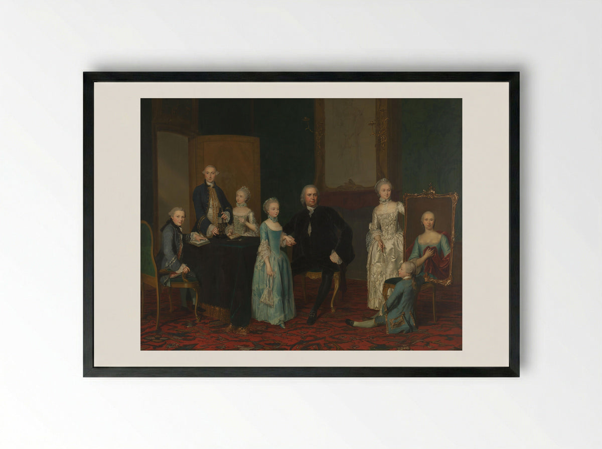 Mr. Pieter Cornelis Hasselaer - George van der Mijn - Framed Print Black