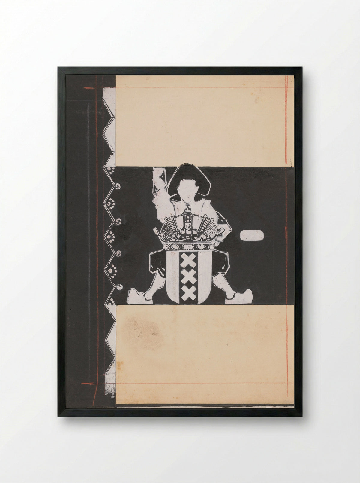 Bandontwerp voor: Oom Ben, Jan Klaassen - Bernard Willem Wierink - Framed Print Black