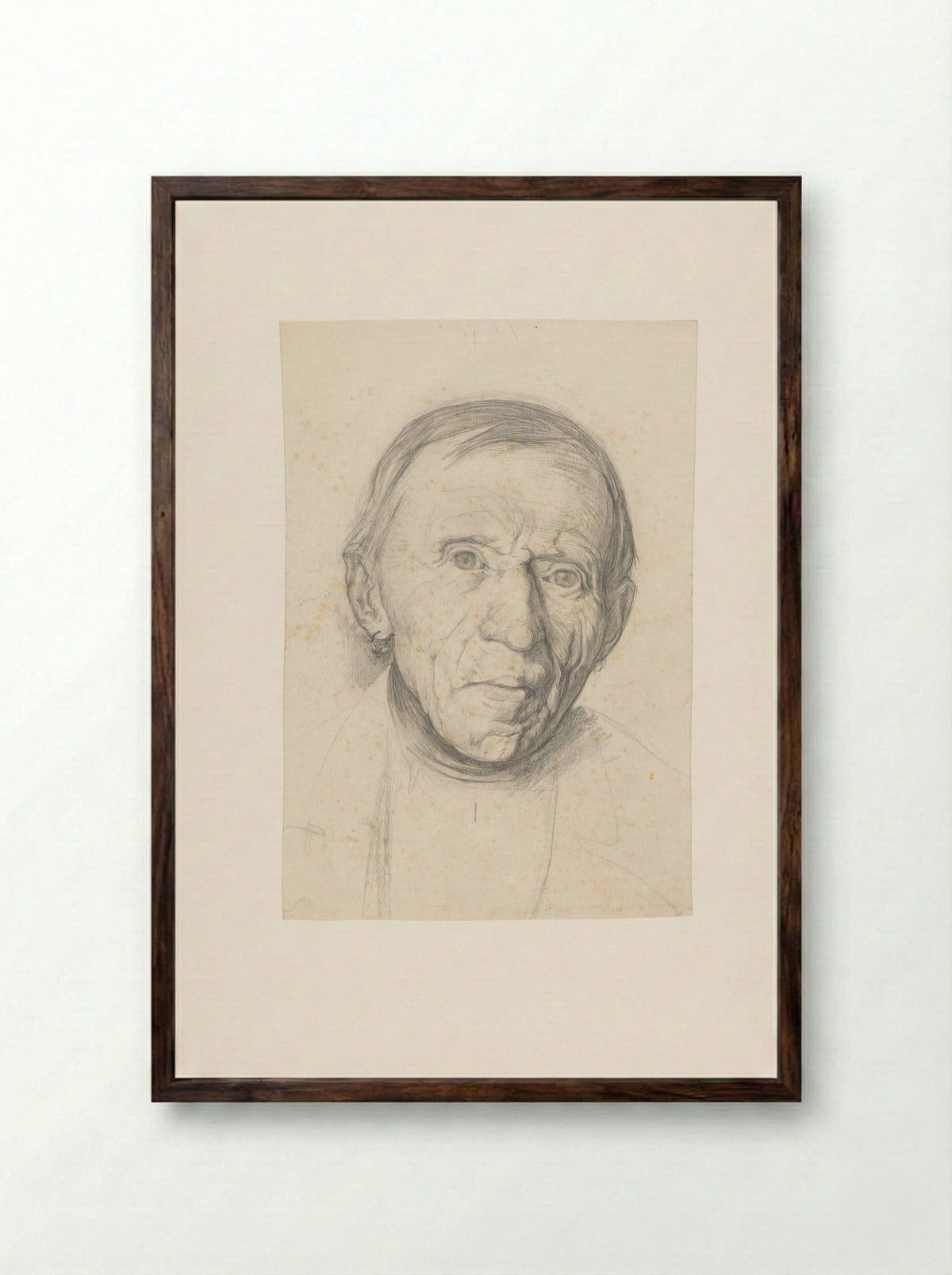 Boer uit Laren - Martinus van Regteren Altena - Framed Print Dark Wood