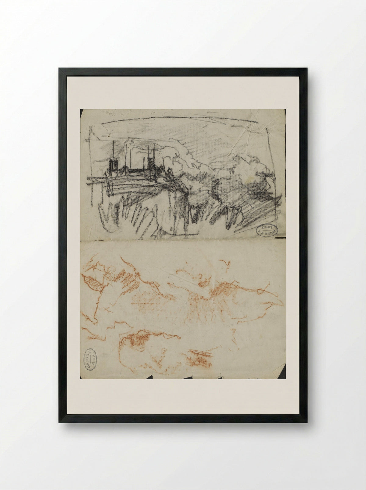 Stadsgezicht - George Hendrik Breitner - Framed Print Black