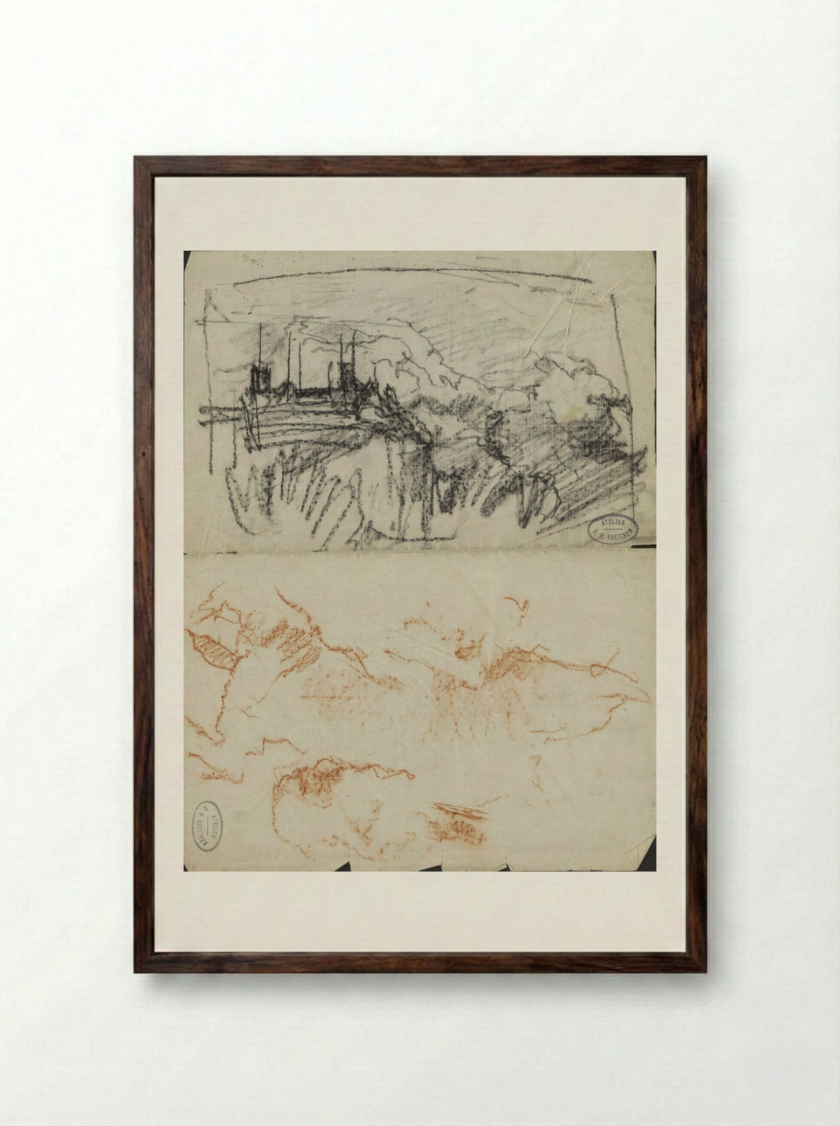 Stadsgezicht - George Hendrik Breitner - Framed Print Dark Wood