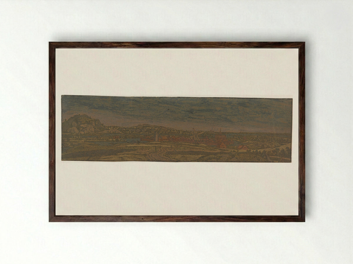 View of Wageningen - Hercules Segers - Framed Print Dark Wood