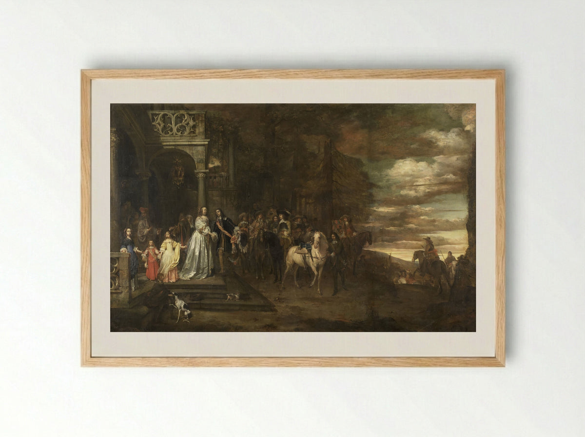 Portrait of Hendrik de Sandra - Pieter van Anraedt - Framed Print Wood