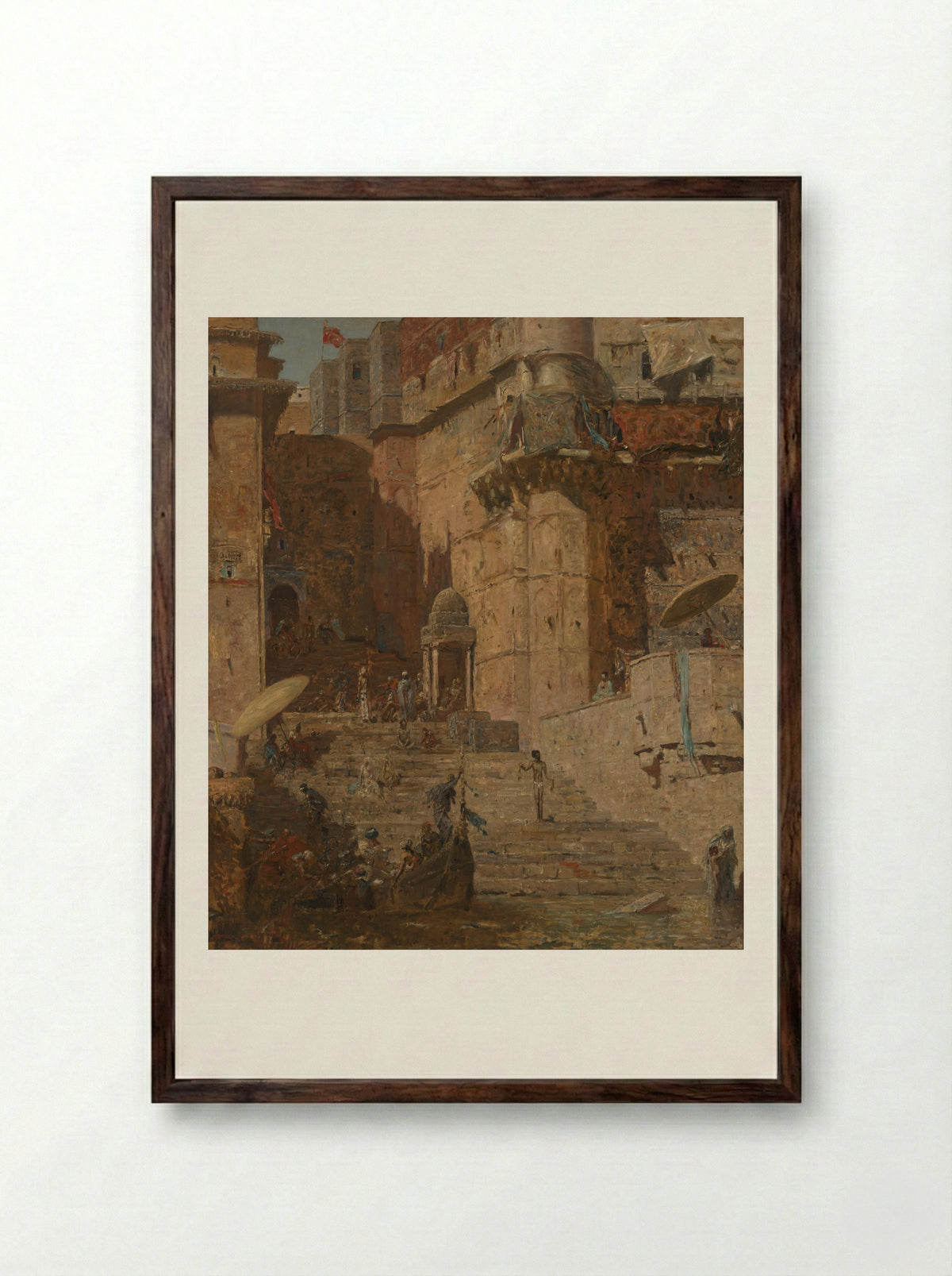 Benares - Marius Bauer - Framed Print Dark Wood