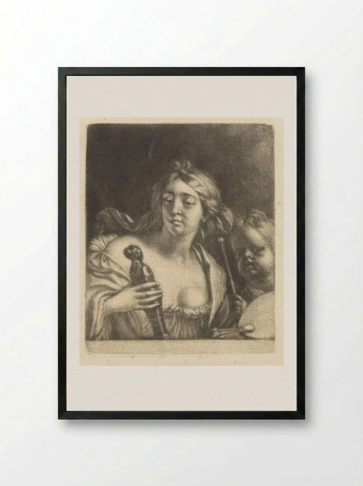 Allegorie op de Schilderkunst - Gerard de Lairesse - Framed Print Black