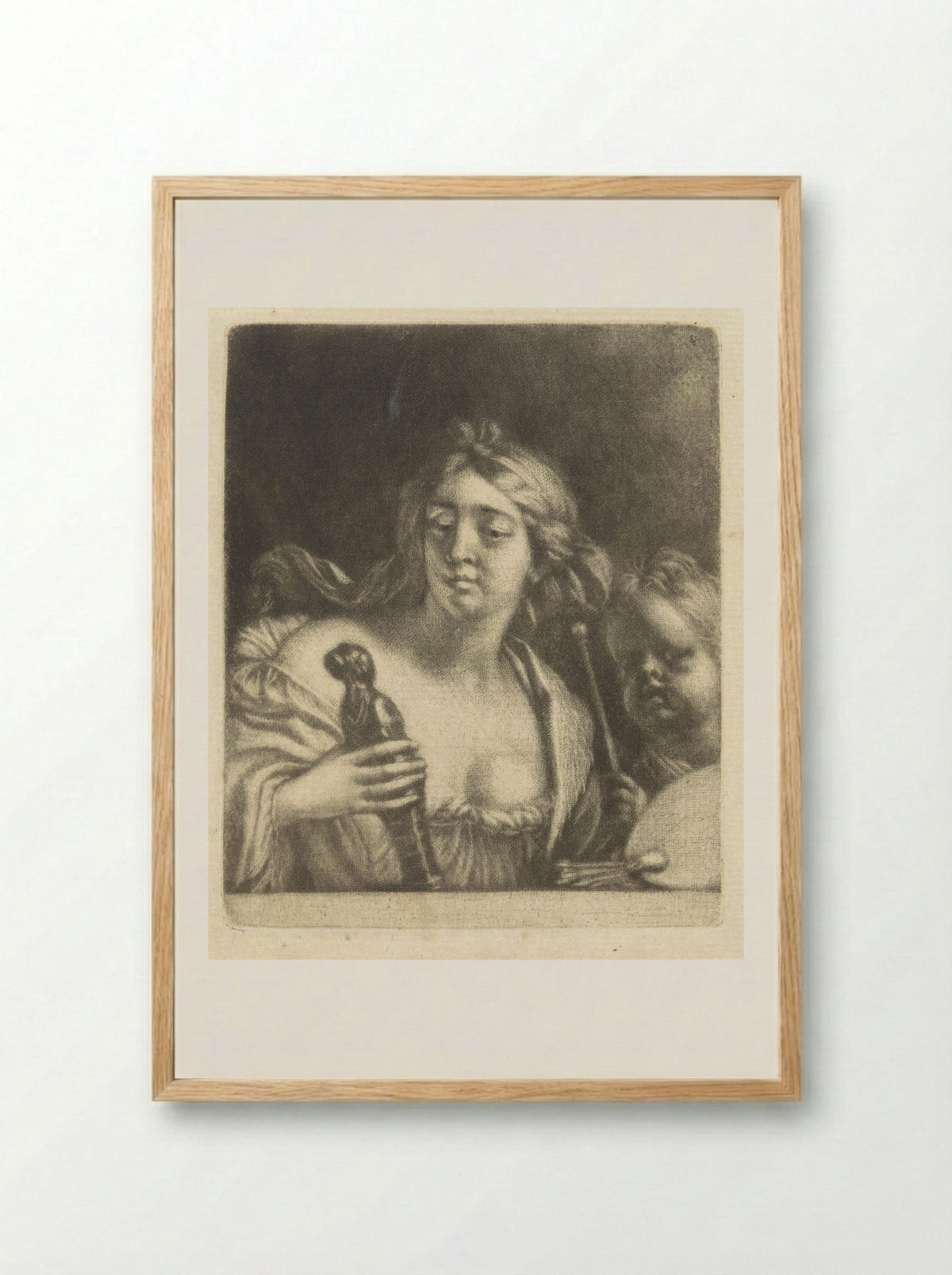 Allegorie op de Schilderkunst - Gerard de Lairesse - Framed Print Wood