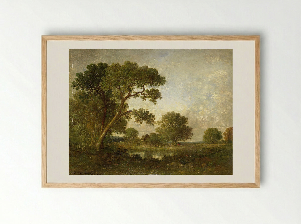 Landschap - Léon-Victor Dupré - Framed Print Wood
