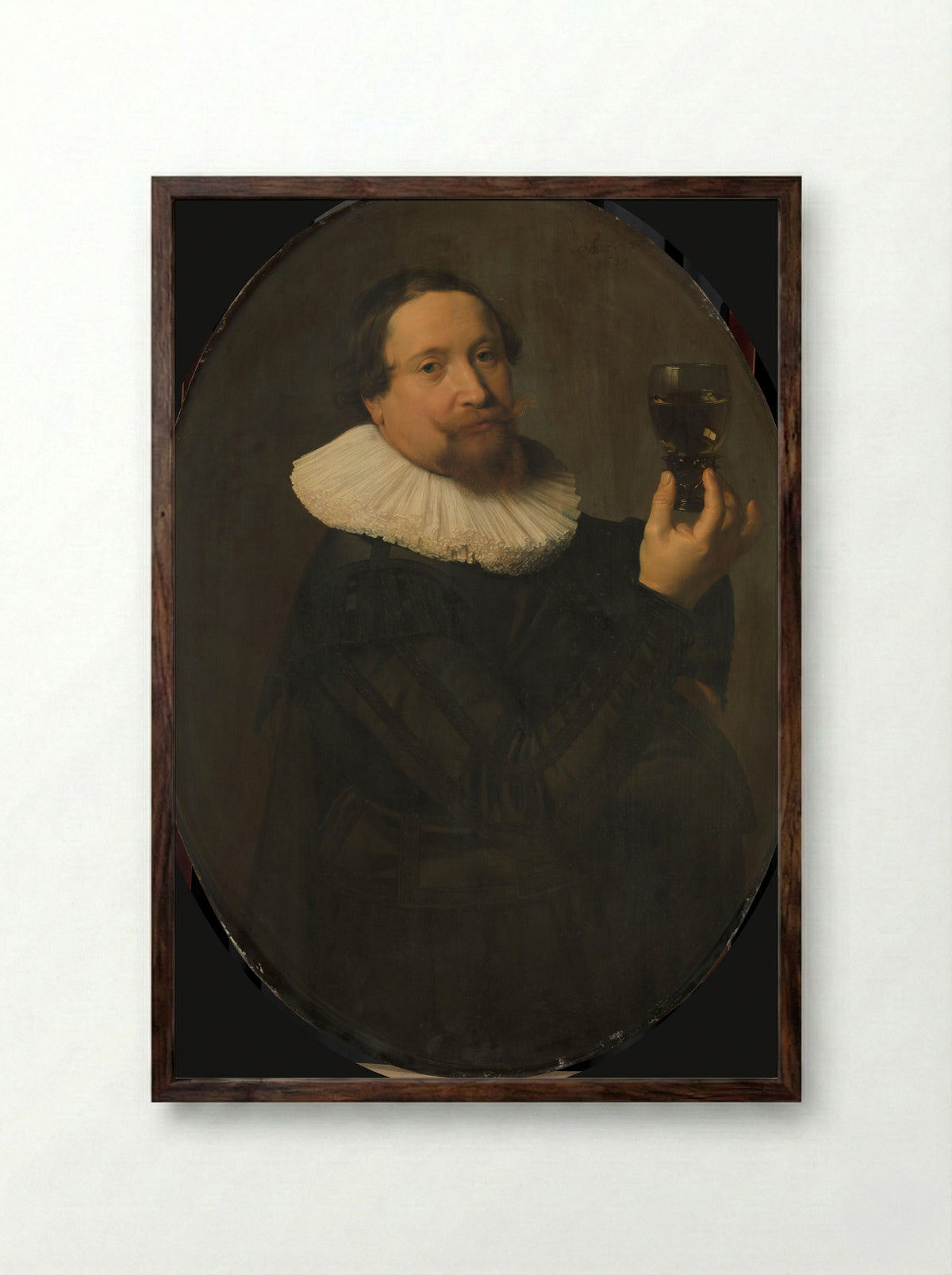 Portret van Maerten Rey - Nicolaes Eliasz. Pickenoy - Framed Print Dark Wood