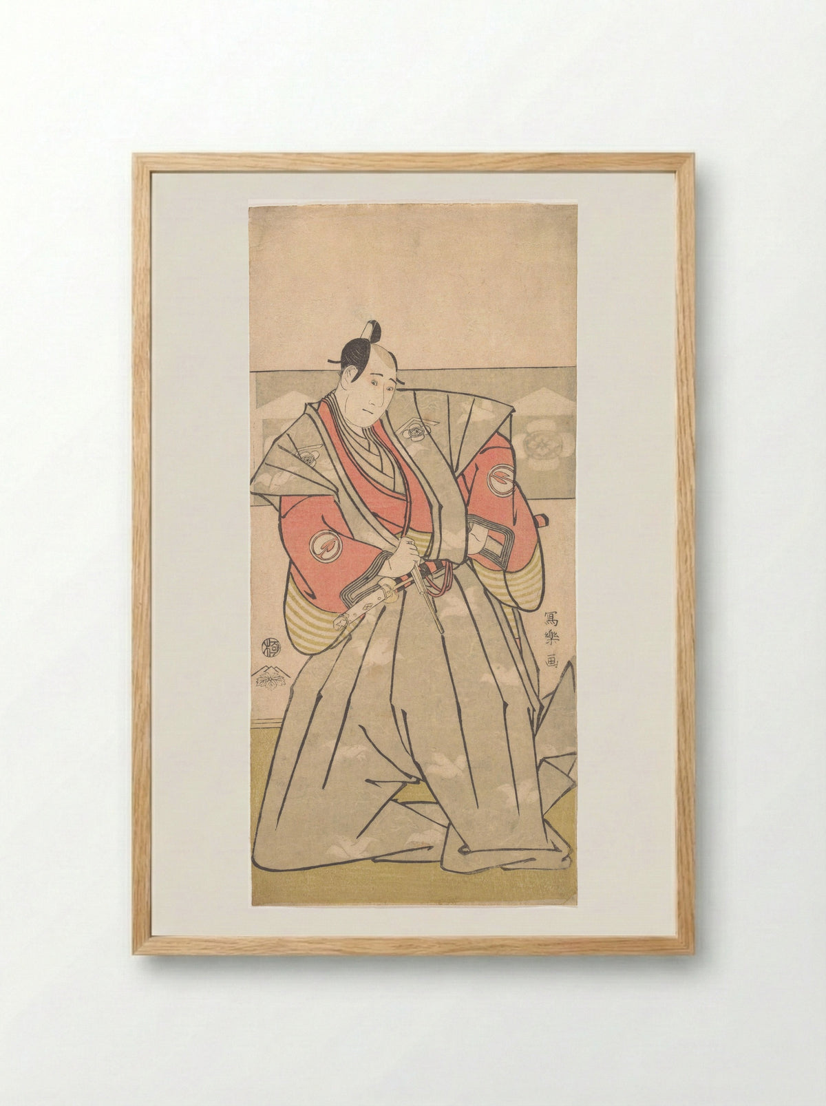 The Actor Sawamura Sojuro III - Tōshūsai Sharaku - Framed Print Wood