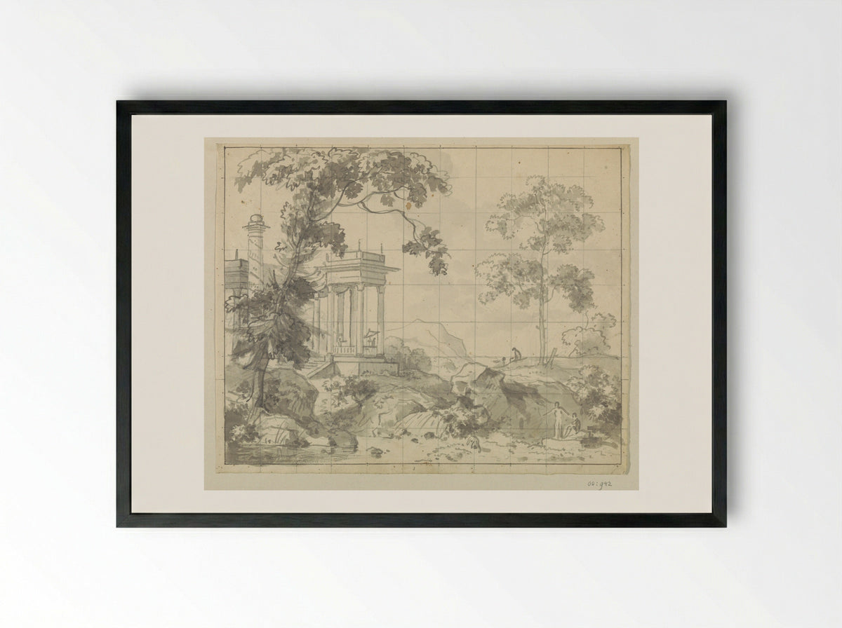 Arcadian Landscape - Jurriaan Andriessen - Framed Print Black