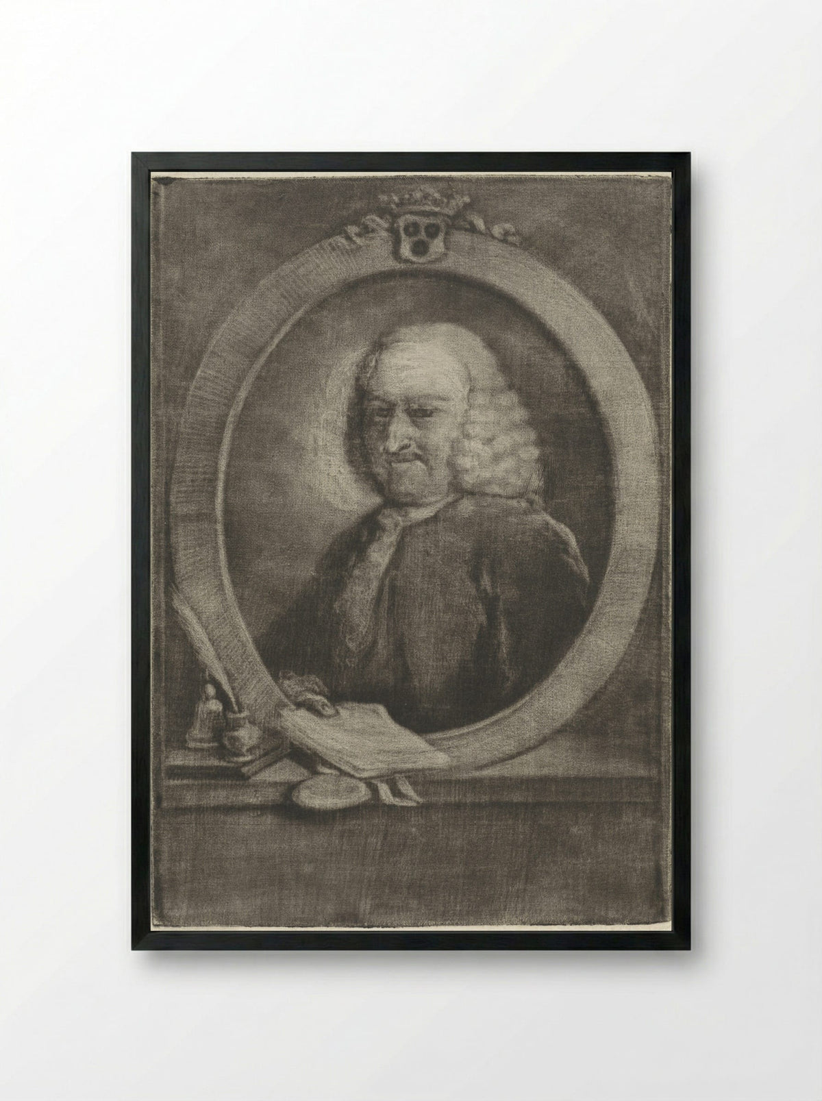 Portret van Pieter van Bleiswijk - Aert Schouman - Framed Print Black