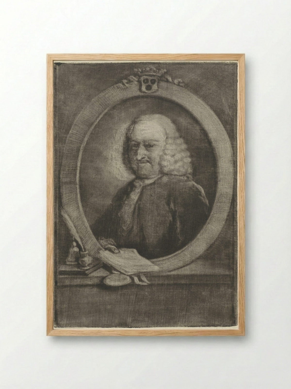 Portret van Pieter van Bleiswijk - Aert Schouman - Framed Print Wood