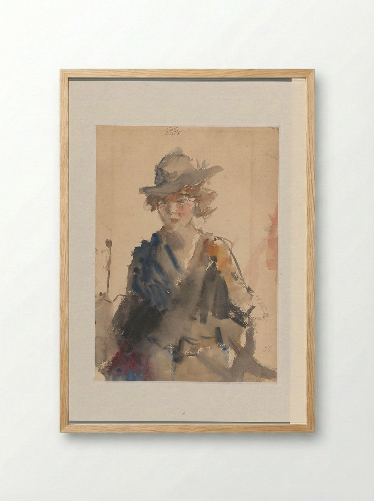 Portret van een vrouw - Isaac Israels - Framed Print Wood