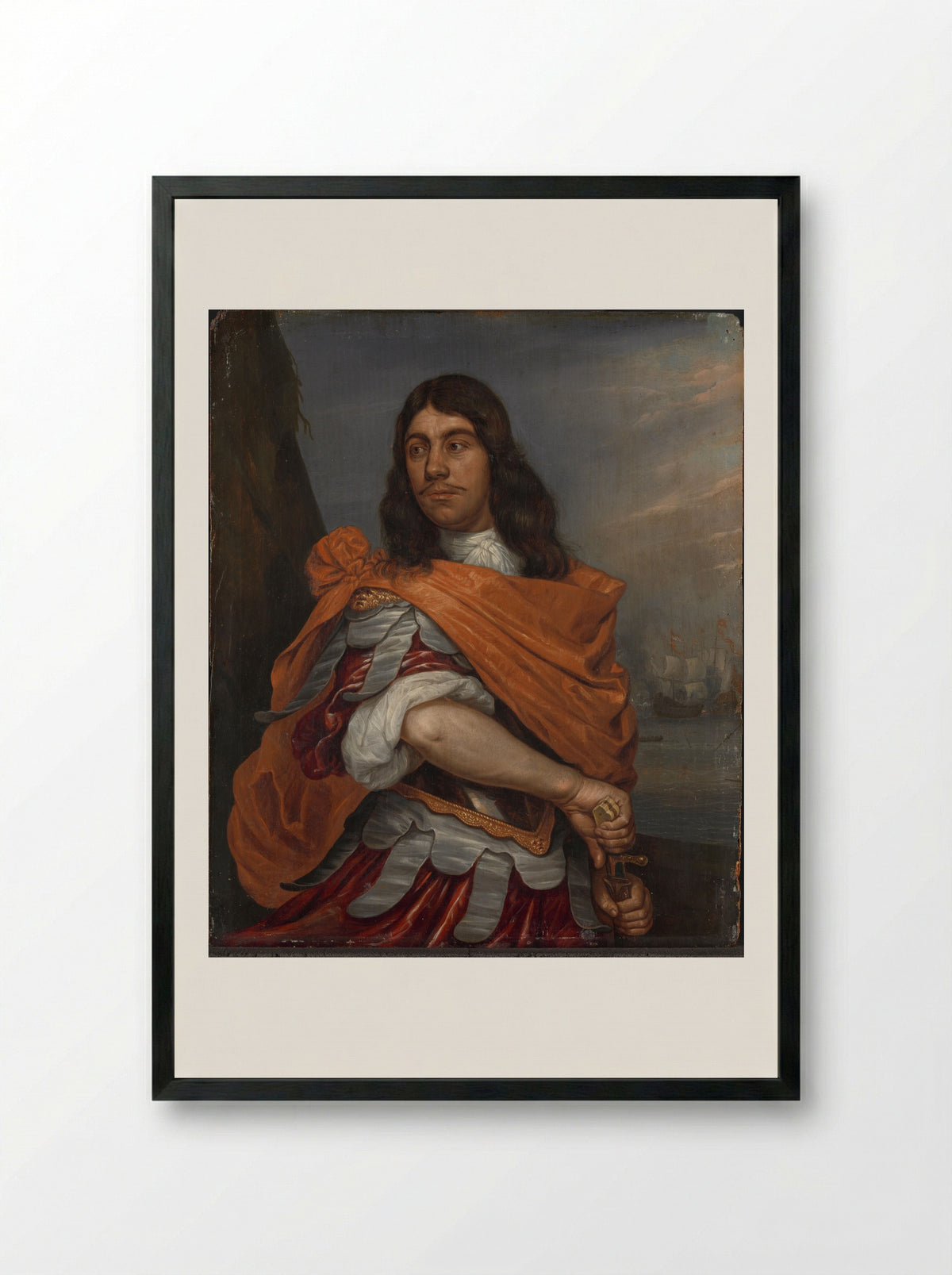 Portrait of Cornelis Tromp - Abraham Evertsz. van Westerveld - Framed Print Black