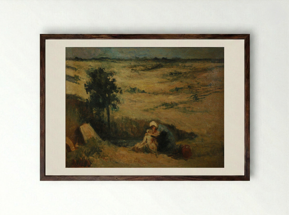 Lavandière - Maximilien Luce - Framed Print Dark Wood