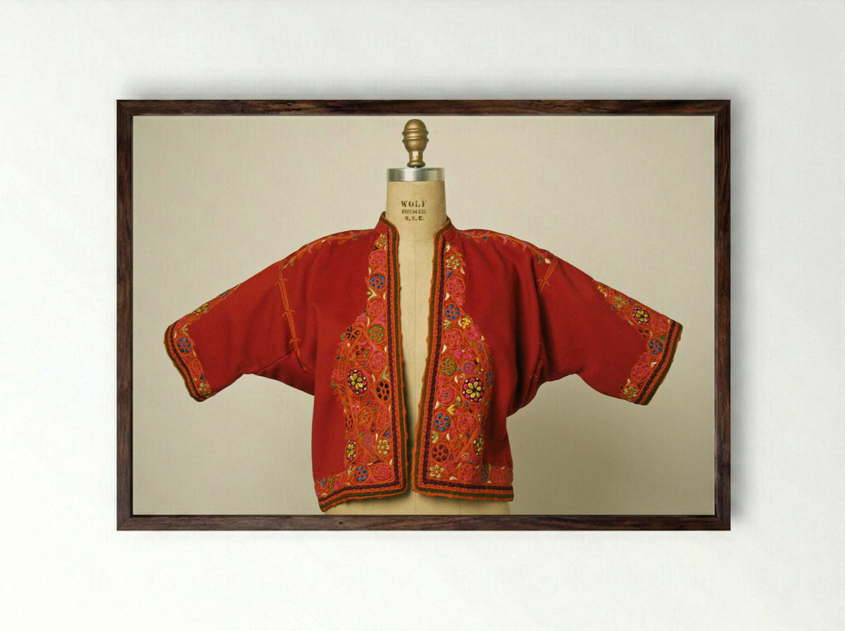 Untitled (Qing Dynasty Embroidered Jacket) - Fine Art Print - Framed Print Dark Wood