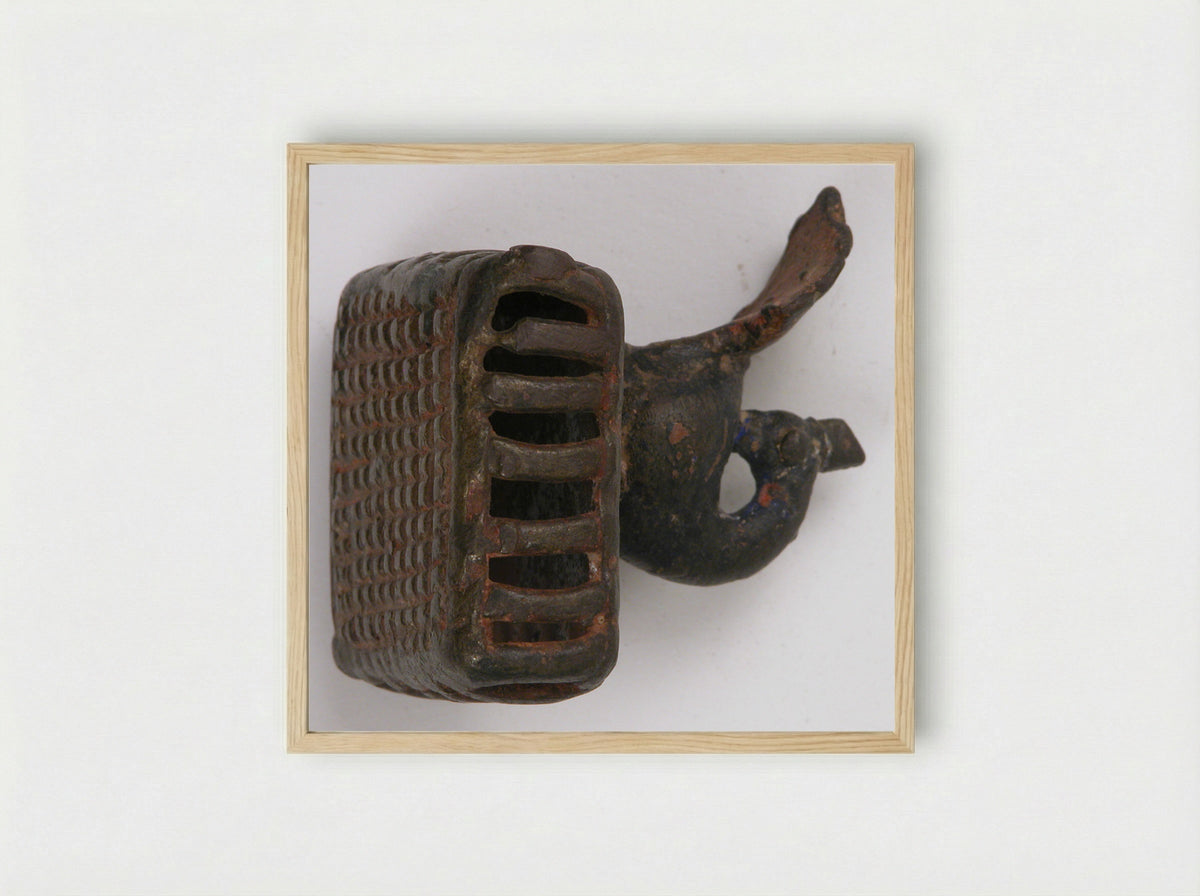 Untitled (Anthropomorphic Stone Figure) - Fine Art Print - Framed Print Wood