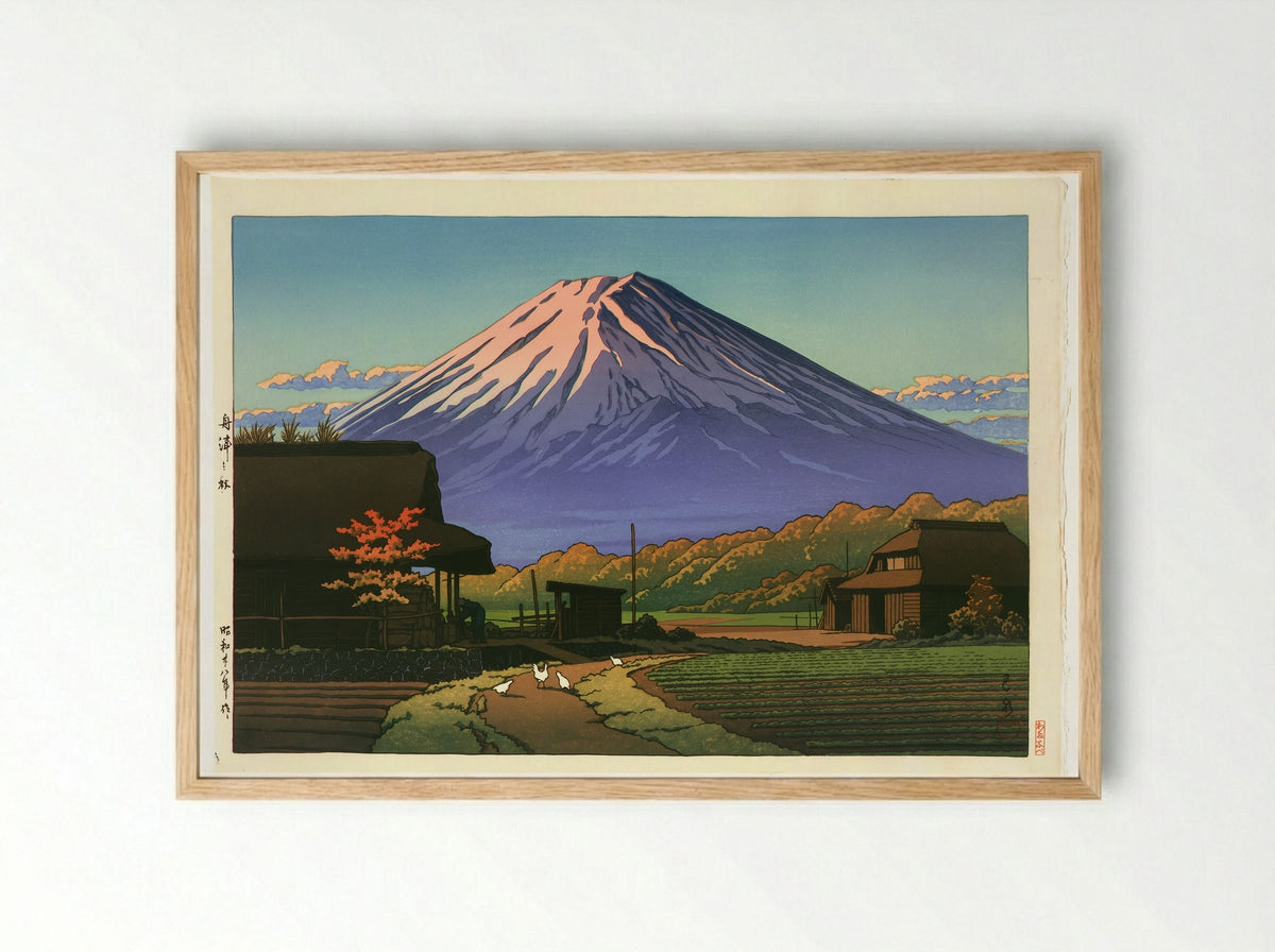 Autumn at Funatsu, Near Lake Kawaguchi - Hasui Kawase - Framed Print Wood