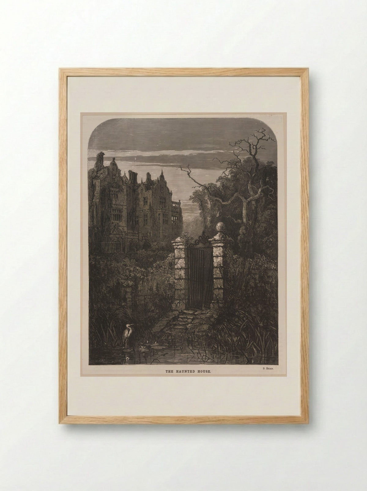 The Haunted House - William James Linton - Framed Print Wood