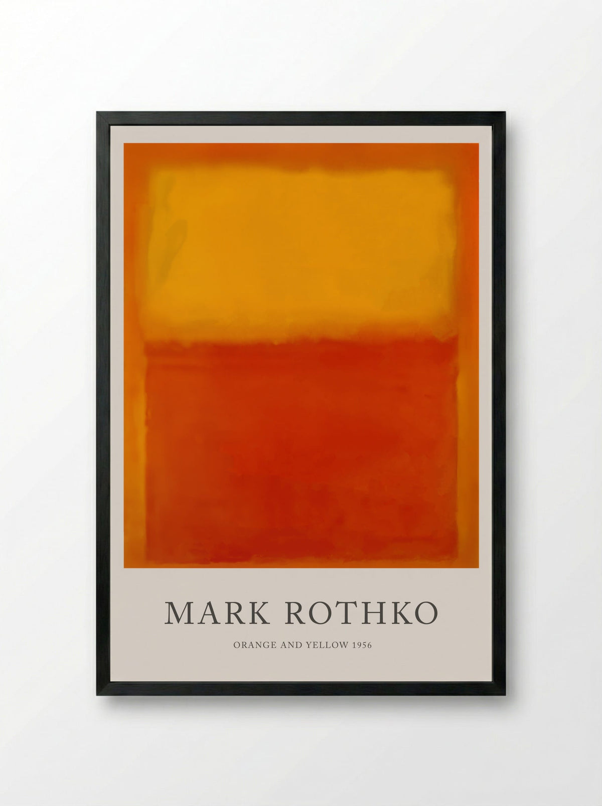 Orange and Yellow - Mark Rothko - Framed Print Black