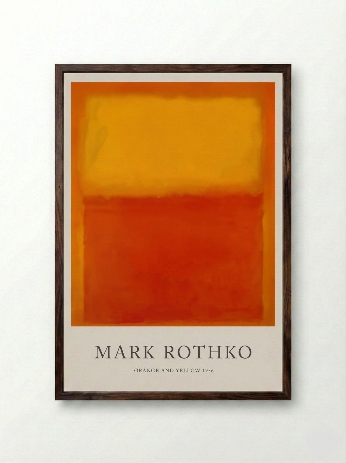 Orange and Yellow - Mark Rothko - Framed Print Dark Wood