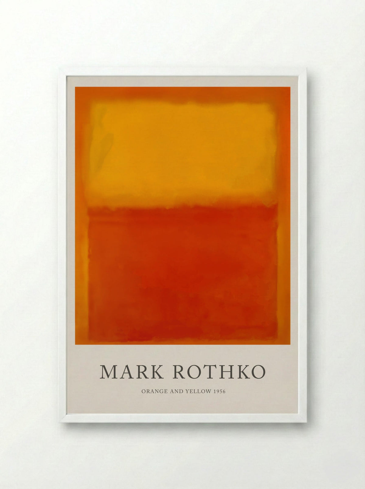 Orange and Yellow - Mark Rothko - Framed Print White