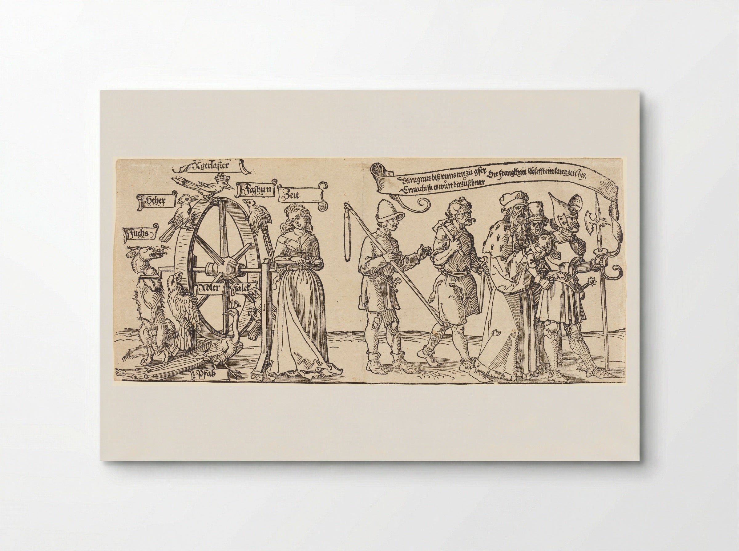The Fox and Time Turning the Wheel of Fortune - Albrecht Dürer - Poster