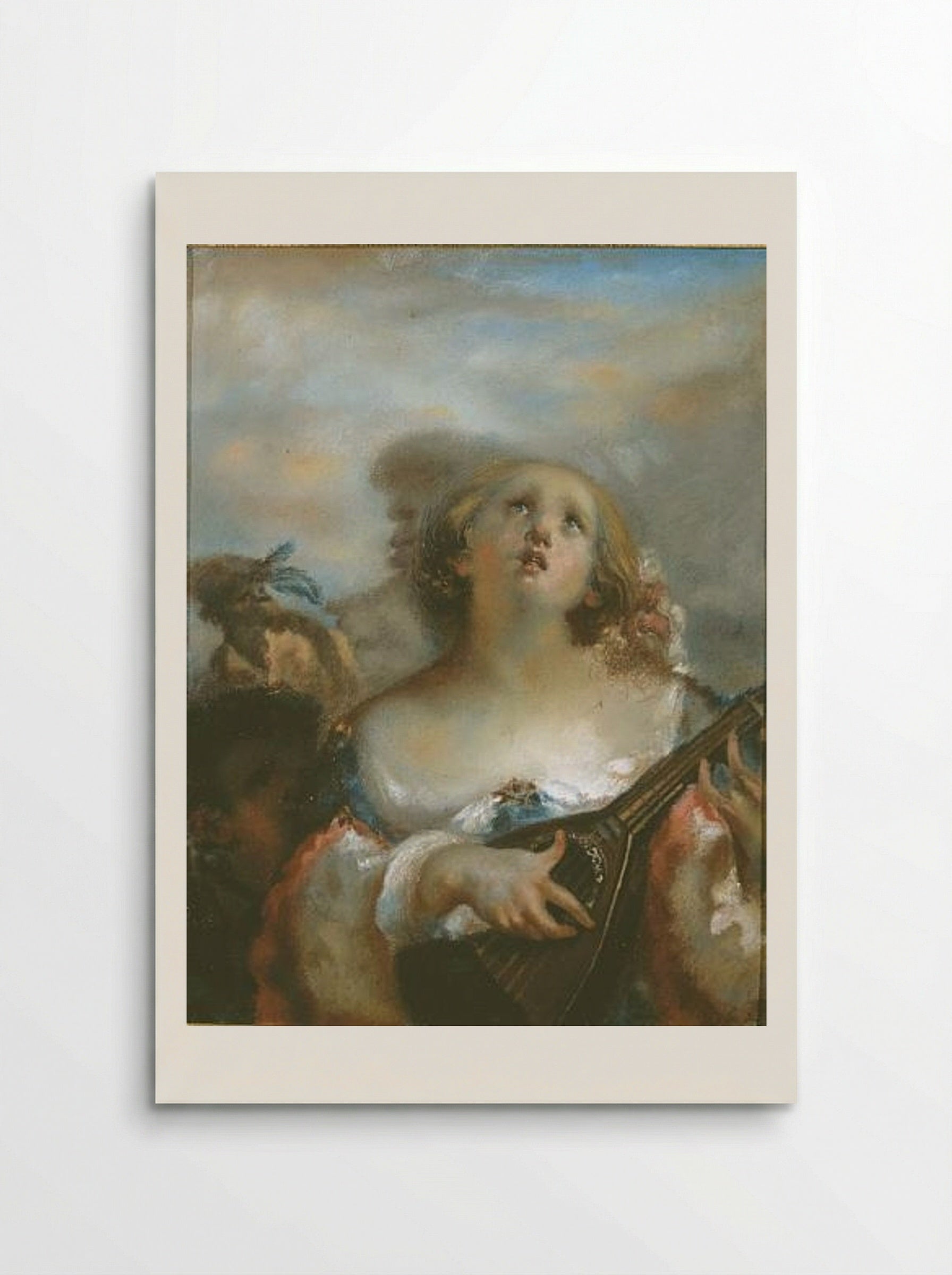 Young Girl Playing a Mandolin - Jean-Honoré Fragonard - Poster