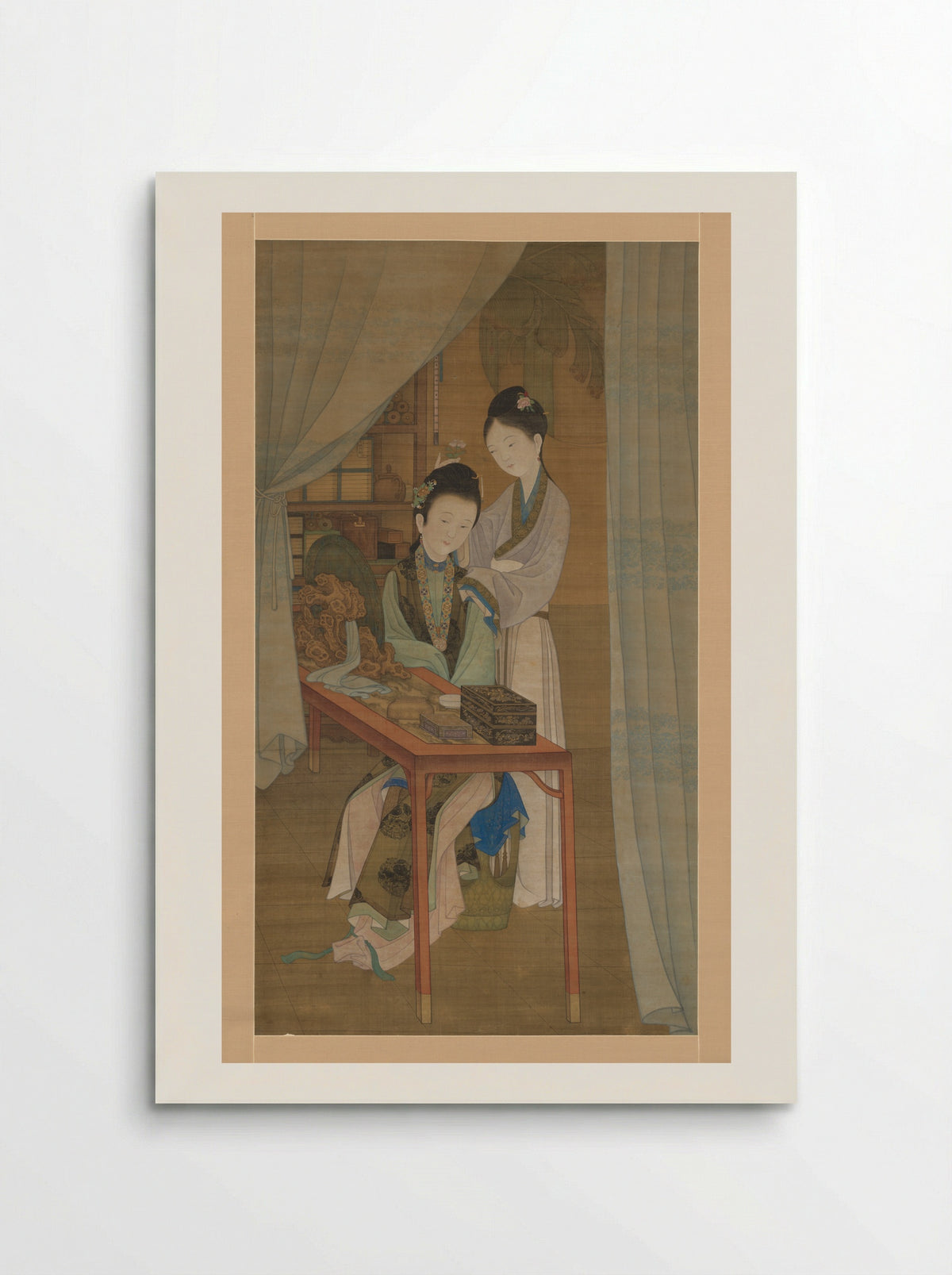 Woman at her dressing table - Leng Mei - Poster