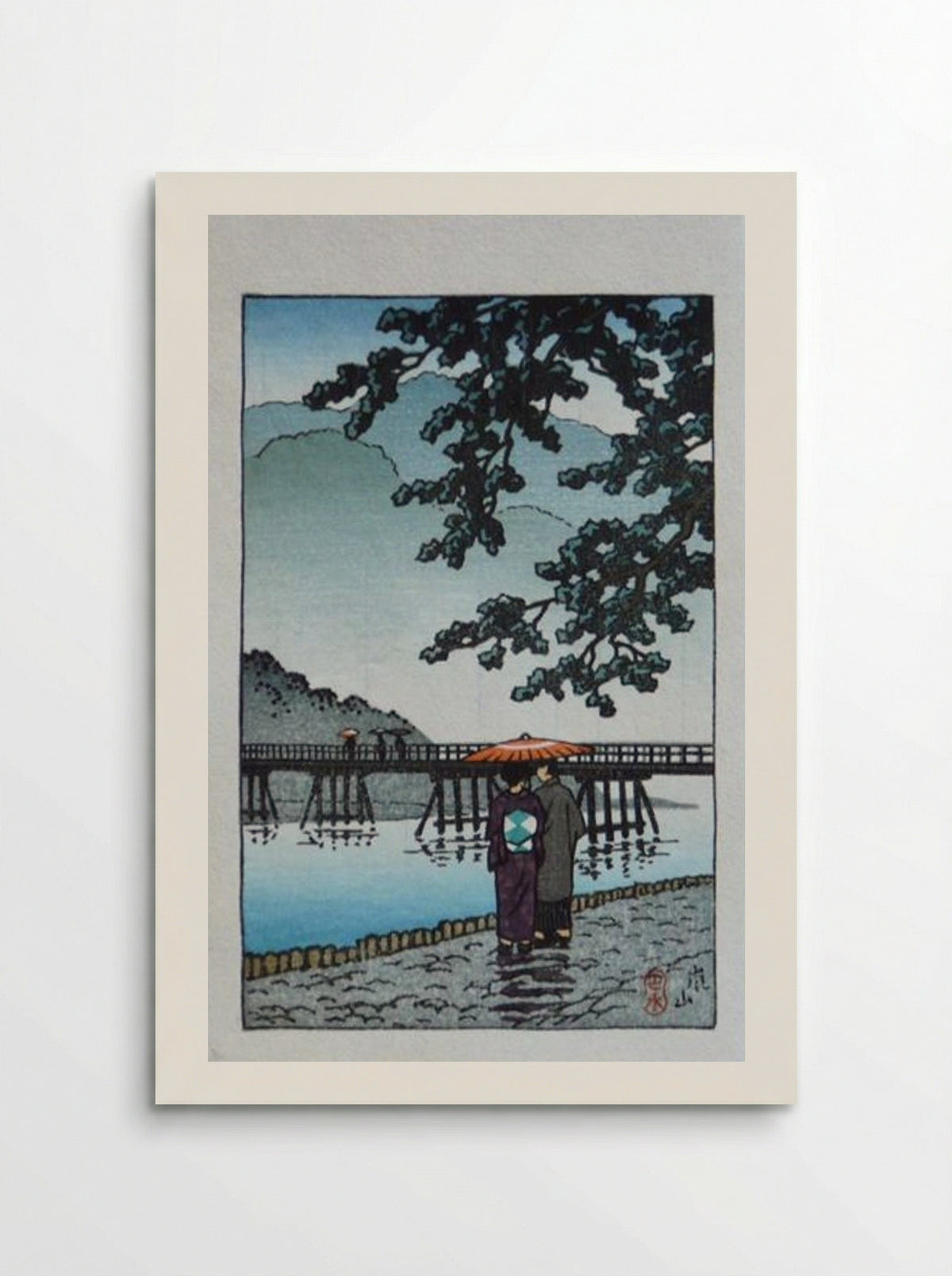 Light Rain at Arishiyama - Hasui Kawase - Poster