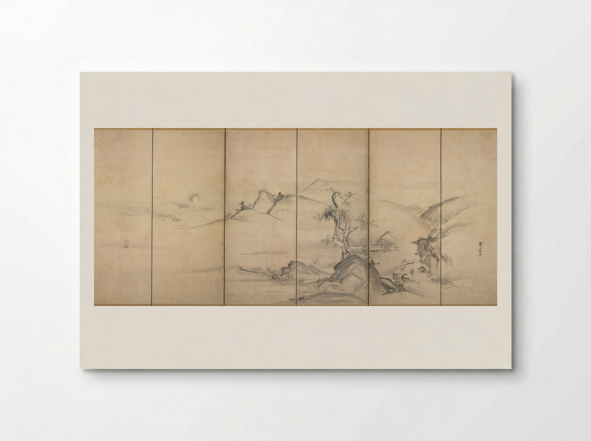 Eight Views of the Xiao and Xiang Rivers - Watanabe Shikō - Poster