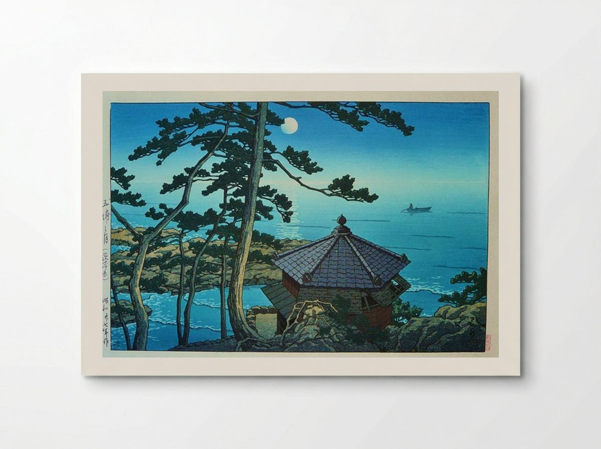 Full Moon at Izu-ura, Ibaraki - Hasui Kawase - Poster