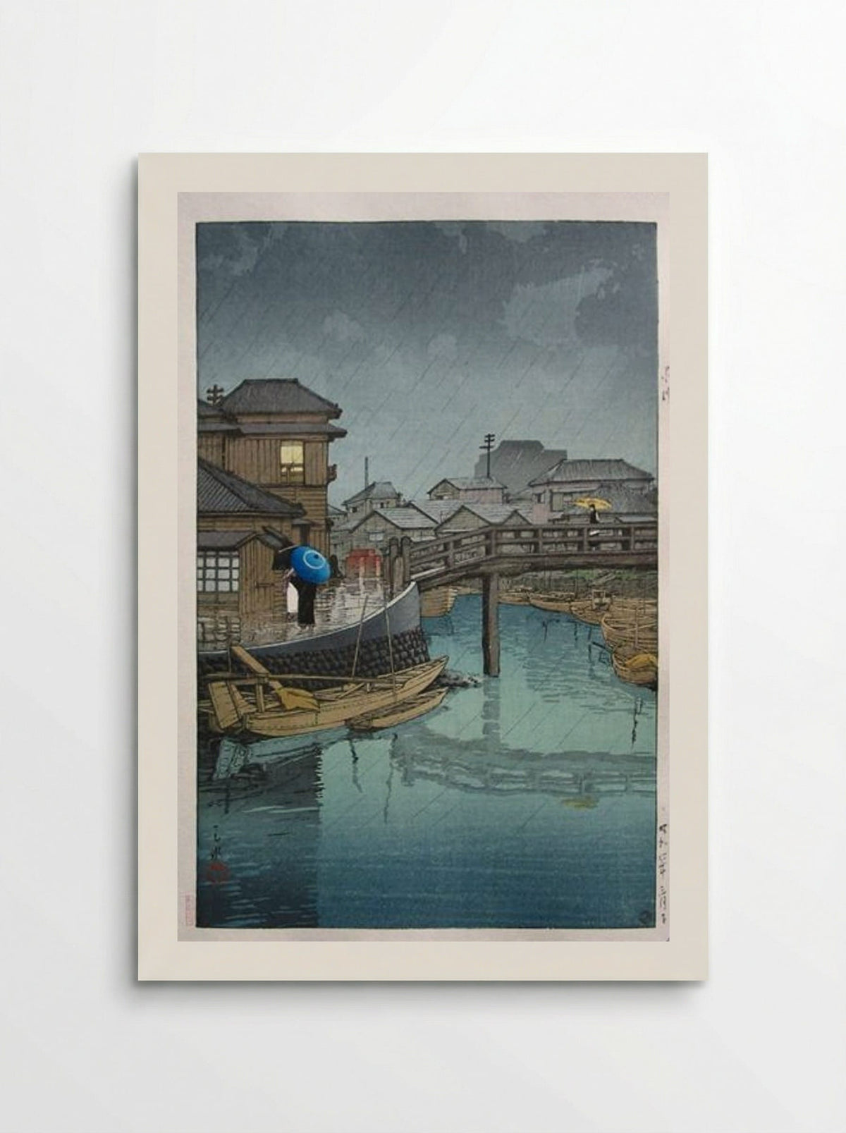 Rainy Season at Ryoshimachi - Hasui Kawase - Poster