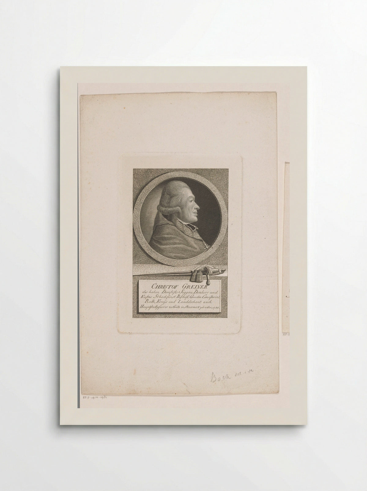 Portret van Christoph Greiner - Christoph Wilhelm Bock - Poster