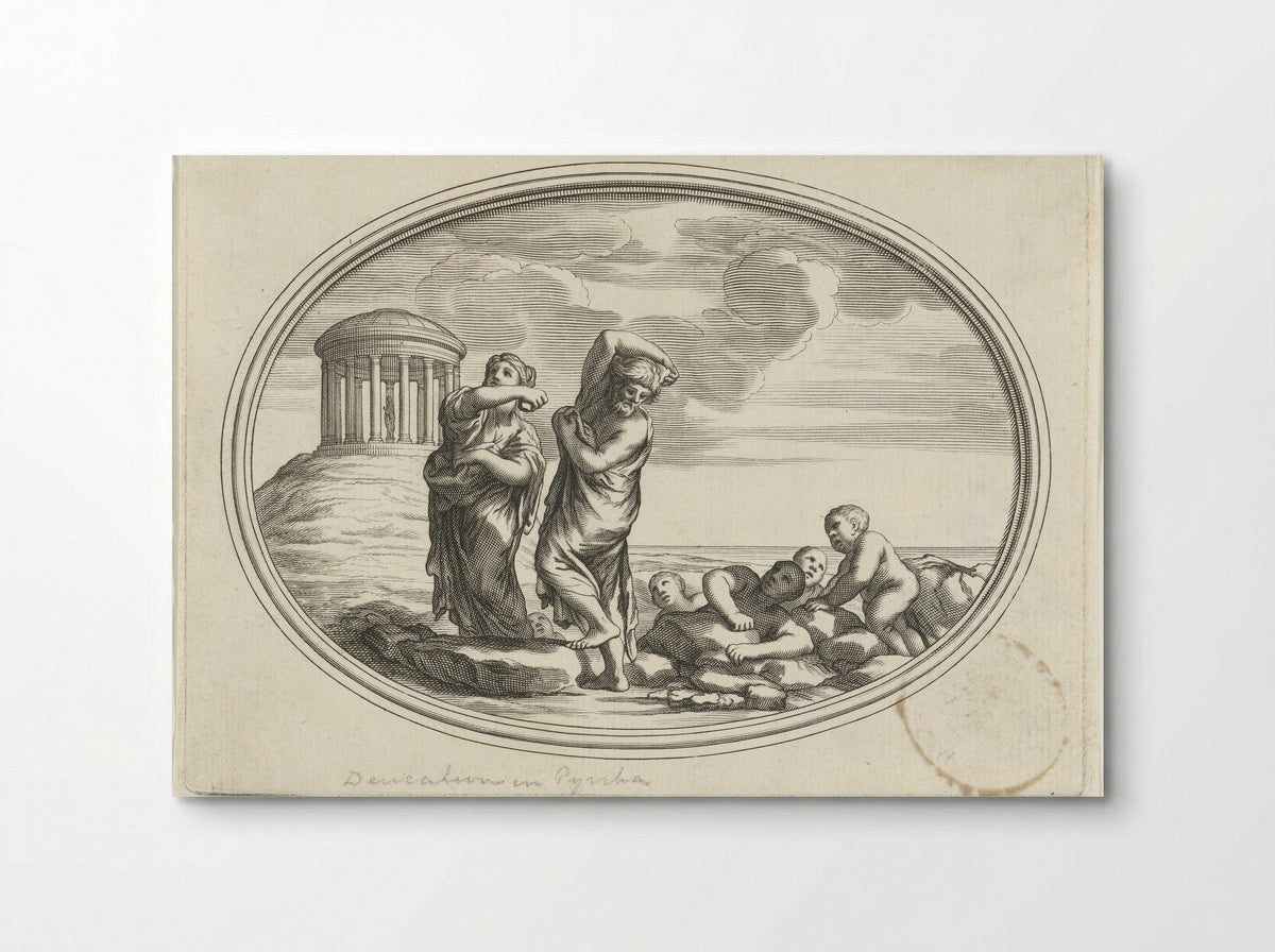 Deucalion and Pyrrha - Cornelis Bloemaert (II) - Poster