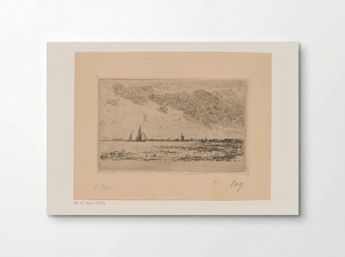 Gezicht op de Biesbosch bij Dordrecht - Carel Nicolaas Storm van 's-Gravesande - Poster