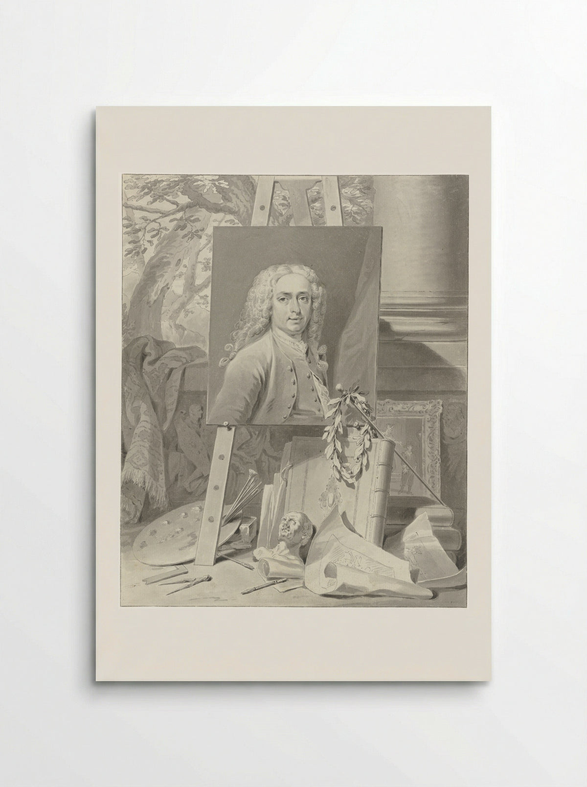 Self-Portrait on an Easel - Cornelis Troost - Poster