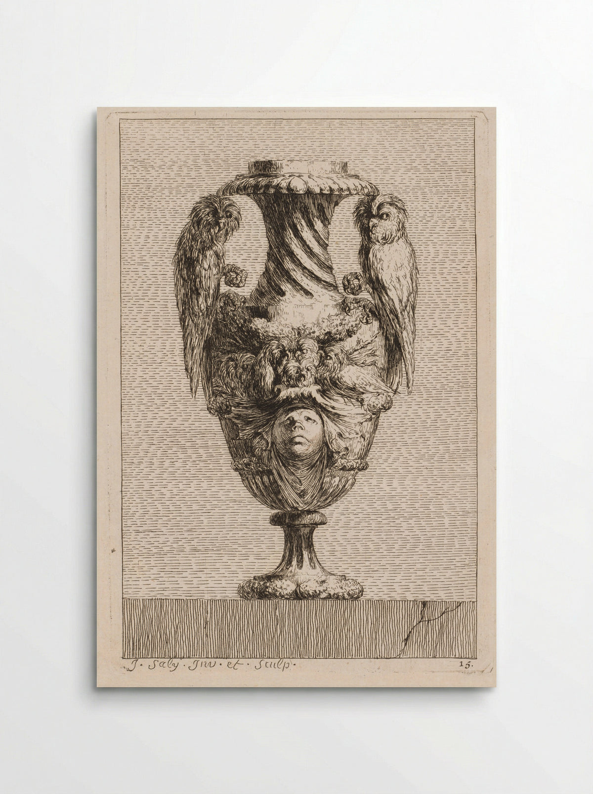 Suite of Vases: Plate 15 - Jacques François Saly - Poster